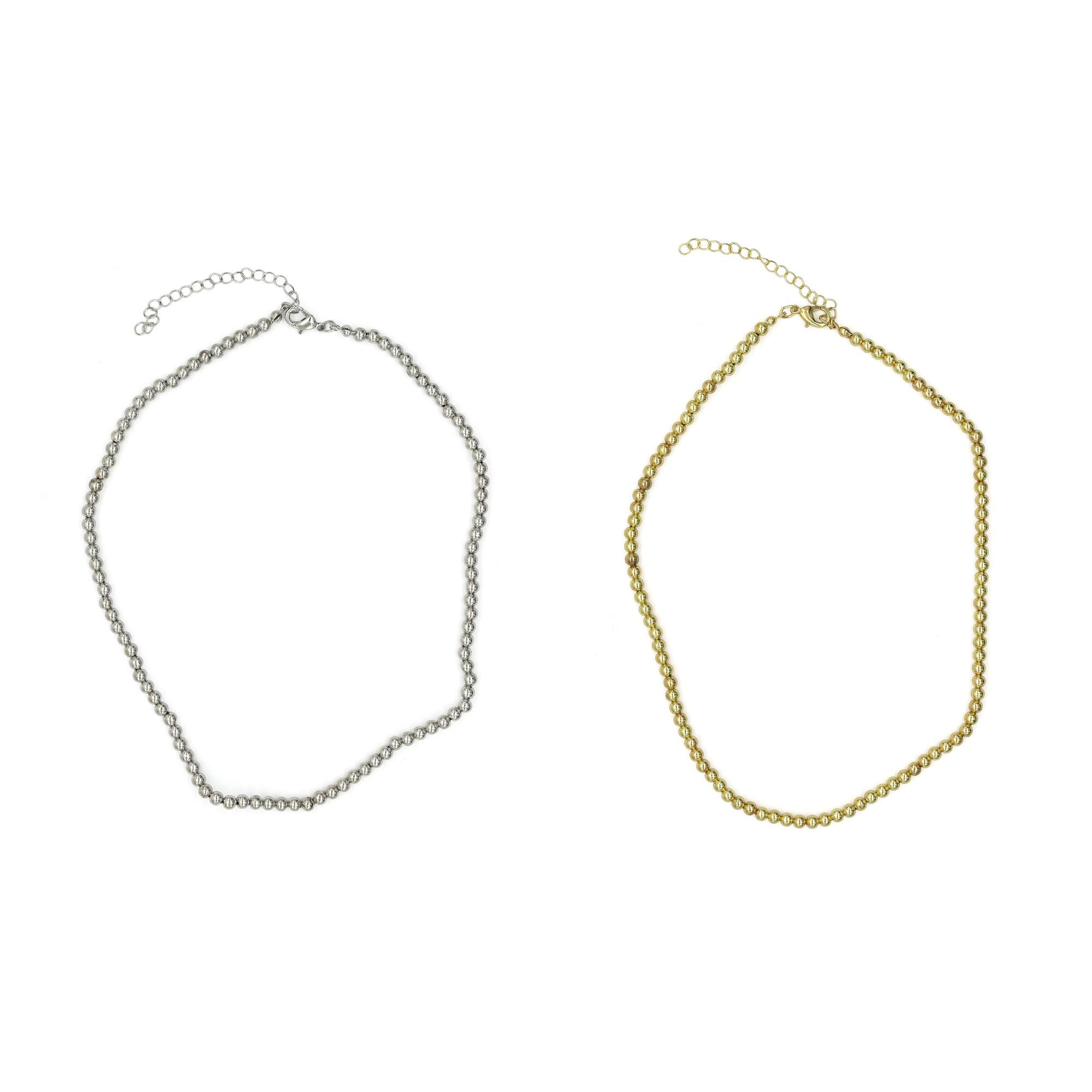 Gold & Silver Finish Ball Necklaces by Creatology™